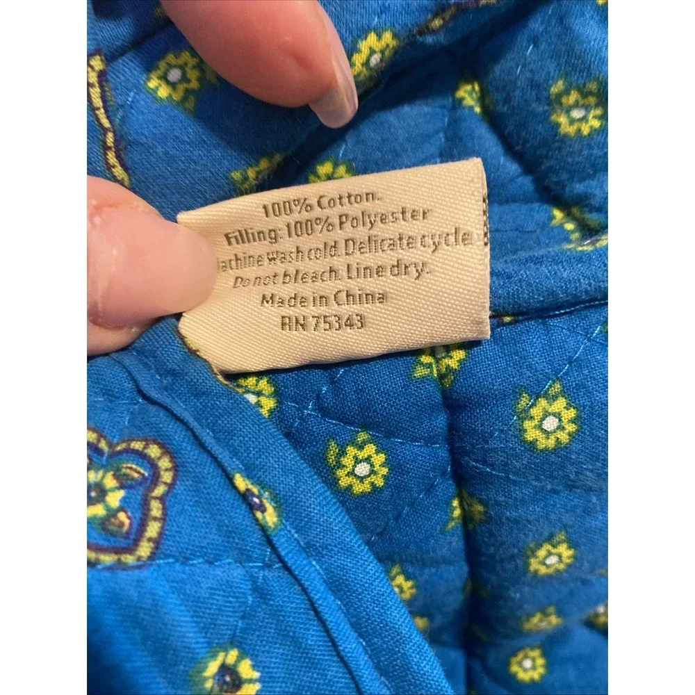 Victoria Hill Quilted Diaper Overnight Tote Large Travel Bag Cotton Blue Paisley - Picture 11 of 16